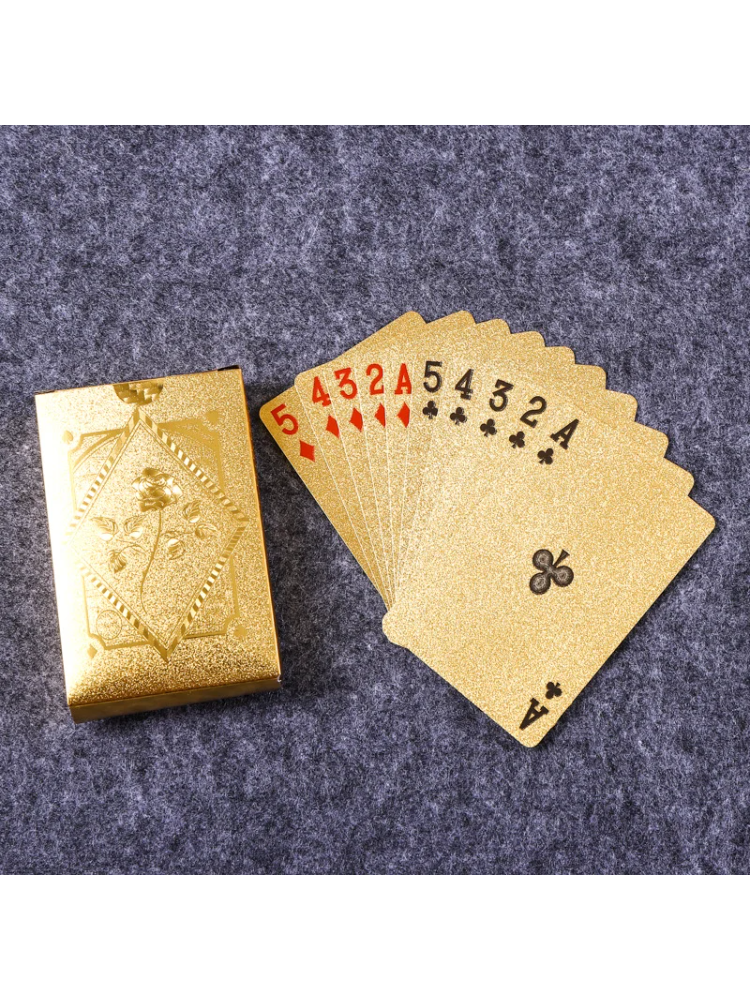 Party Games Using Playing Cards - Gold Foil Skull Poker Cards Waterproof