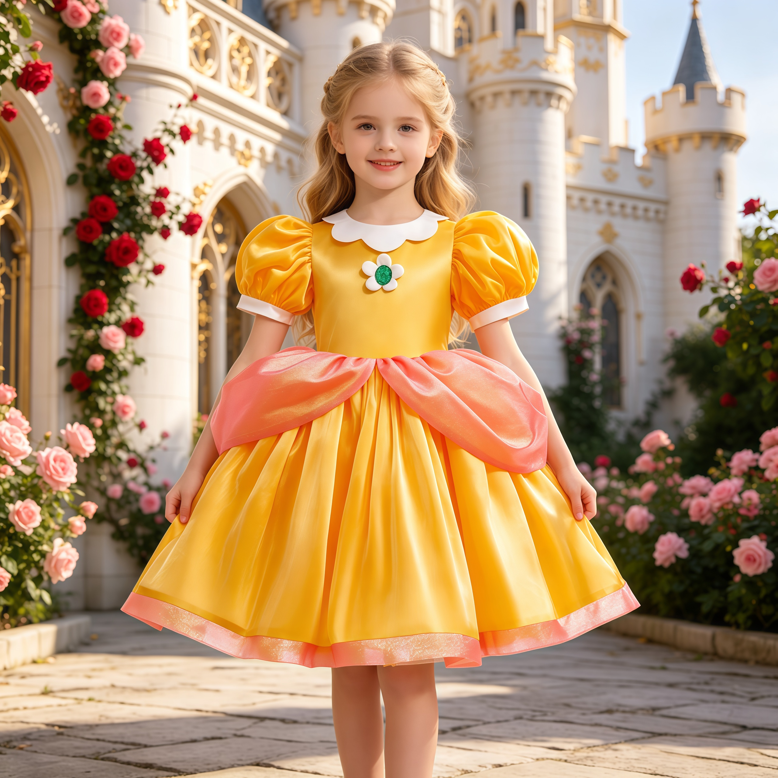 Kids Party Games - Girls New Movie Peach Yellow Princess