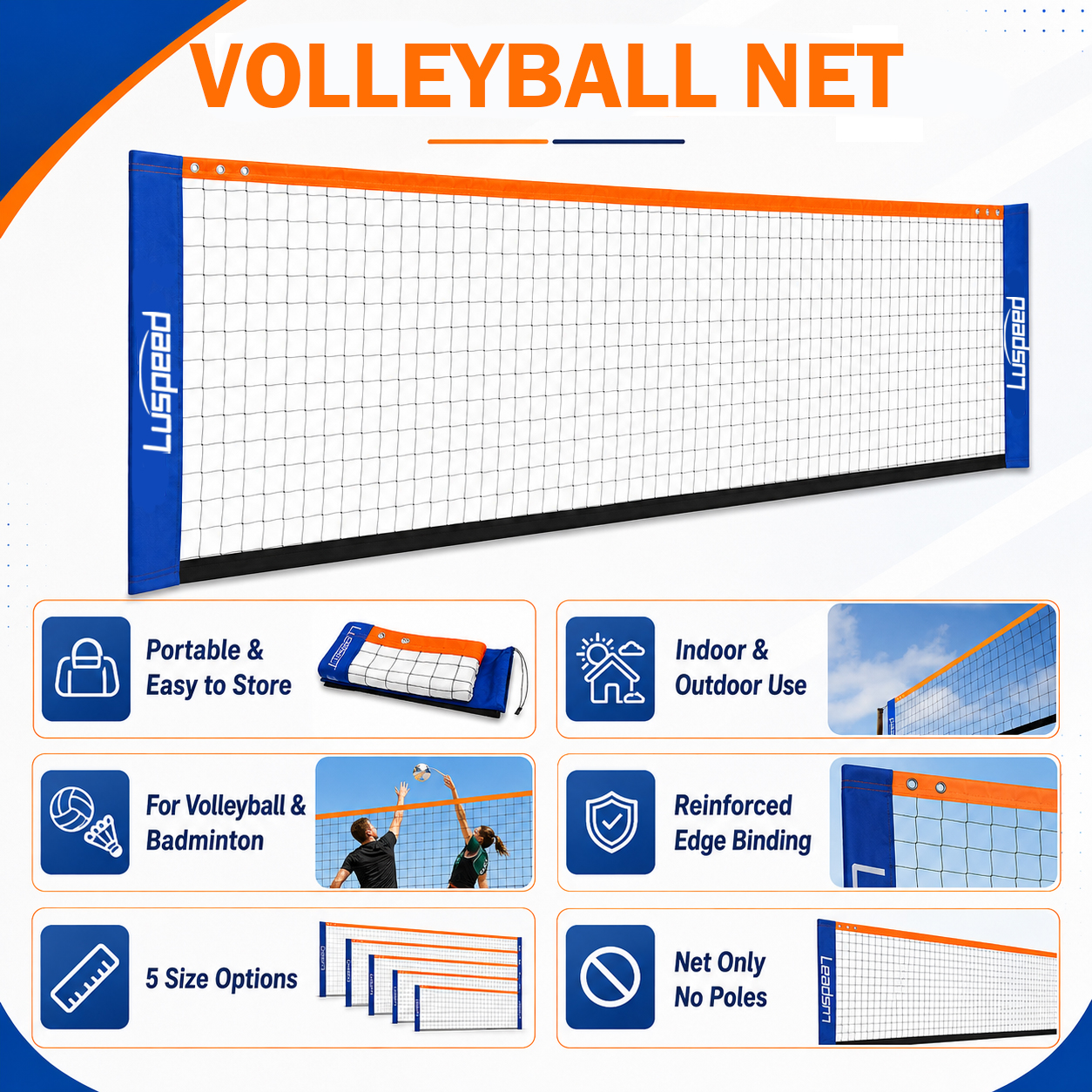 Badminton Set Garden - Portable Volleyball Net Outdoor Indoor Badminton