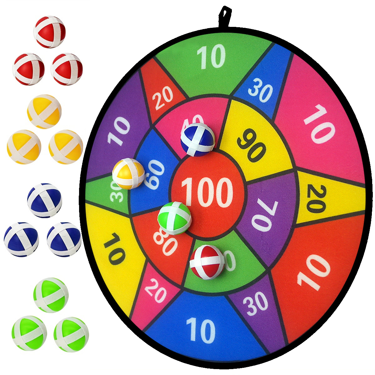 Party Games For 5 Year Olds Indoors - 12 Sticky Ball Dart Plate Set
