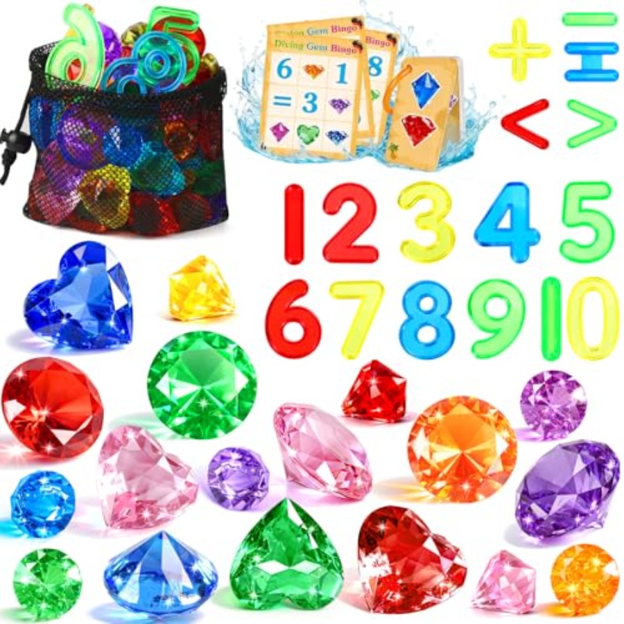 Pool Toys Diving Gems, 54 Pcs  - Scavenger Hunt Card ulasan dan harga