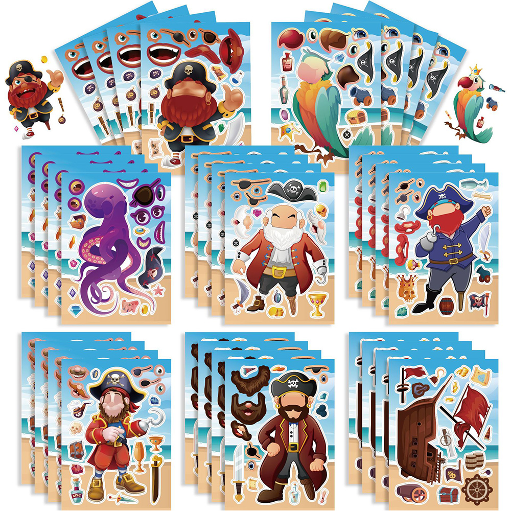 8/16Sheets Cool Pirate Ship Pu - Party Games Instagram ulasan dan harga