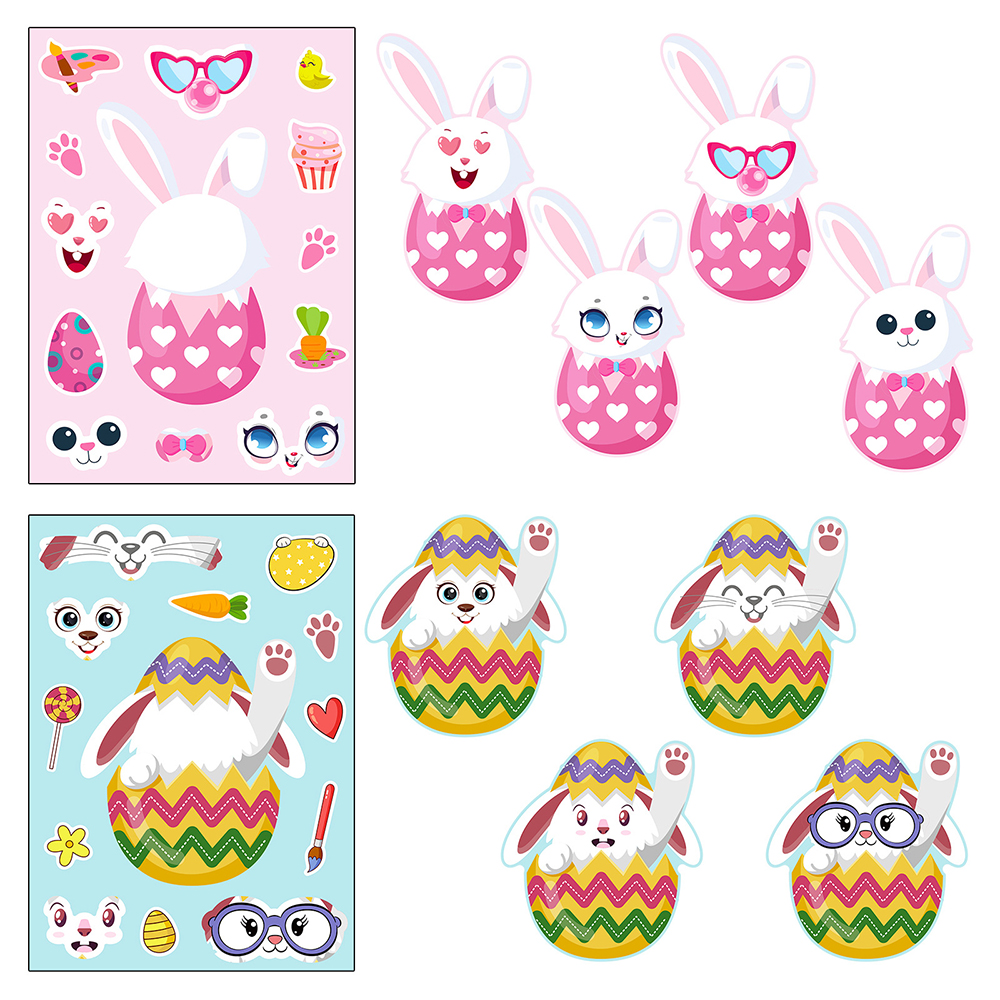 6/12Sheets Cute Easter Rabbit  - Party Games Instagram ulasan dan harga