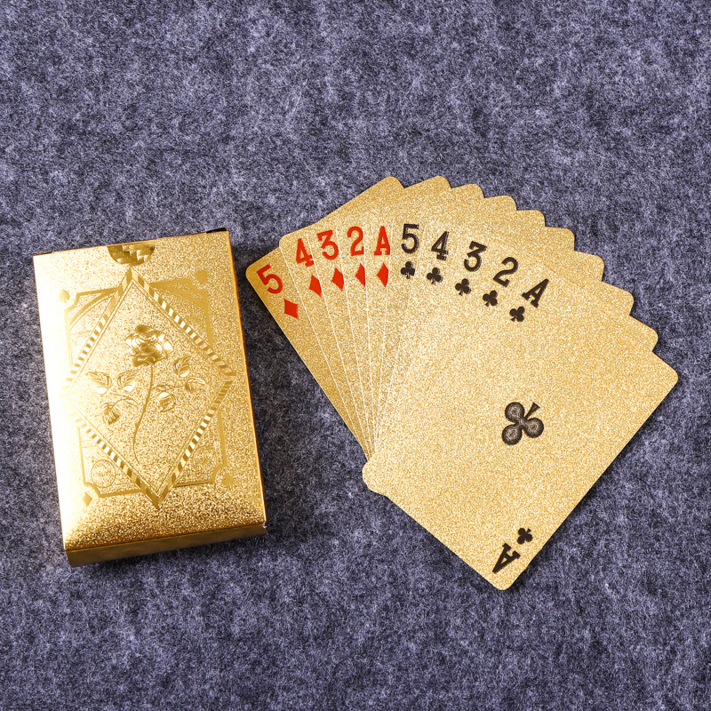 Gold Foil Skull Poker Cards Wa - Party Games Using Playing Cards ulasan dan harga