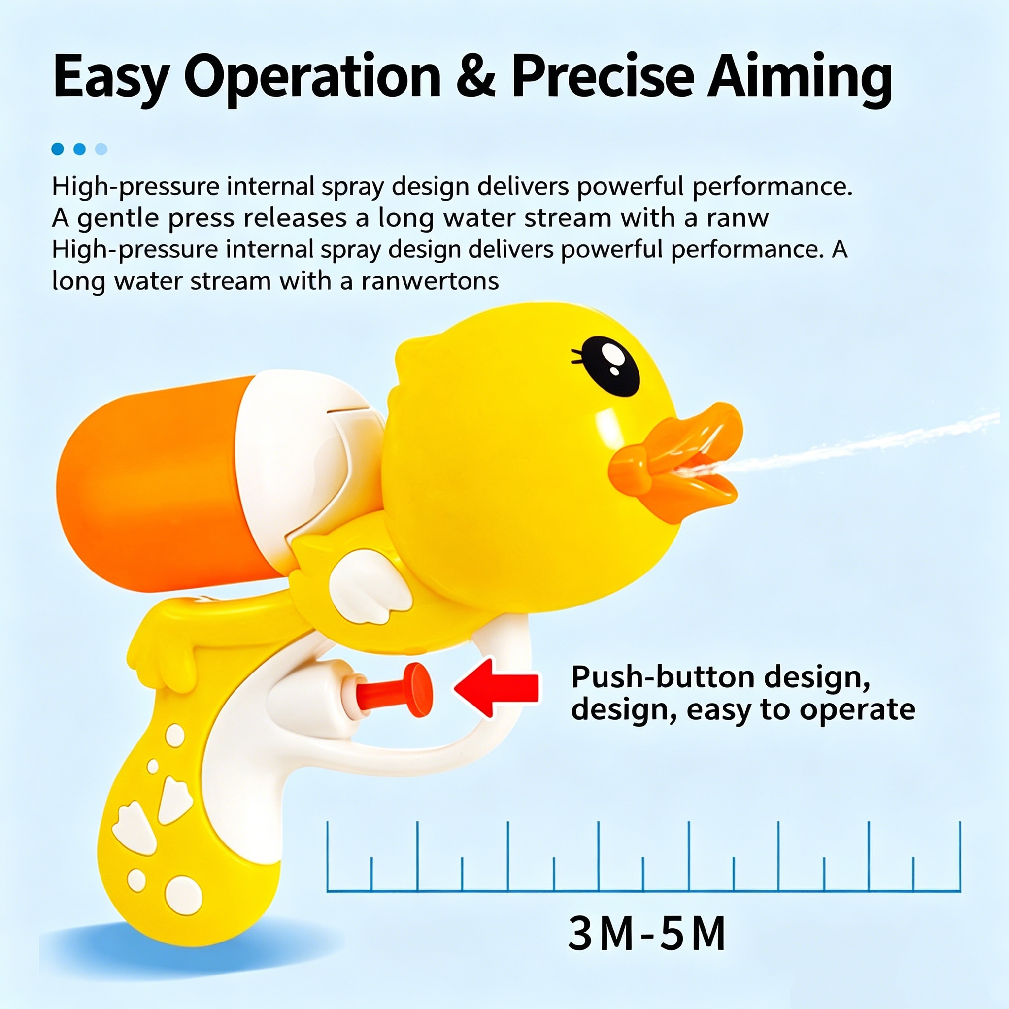 Cute Yellow Duck Water Gun Toy - Party Games Group For Adults ulasan dan harga