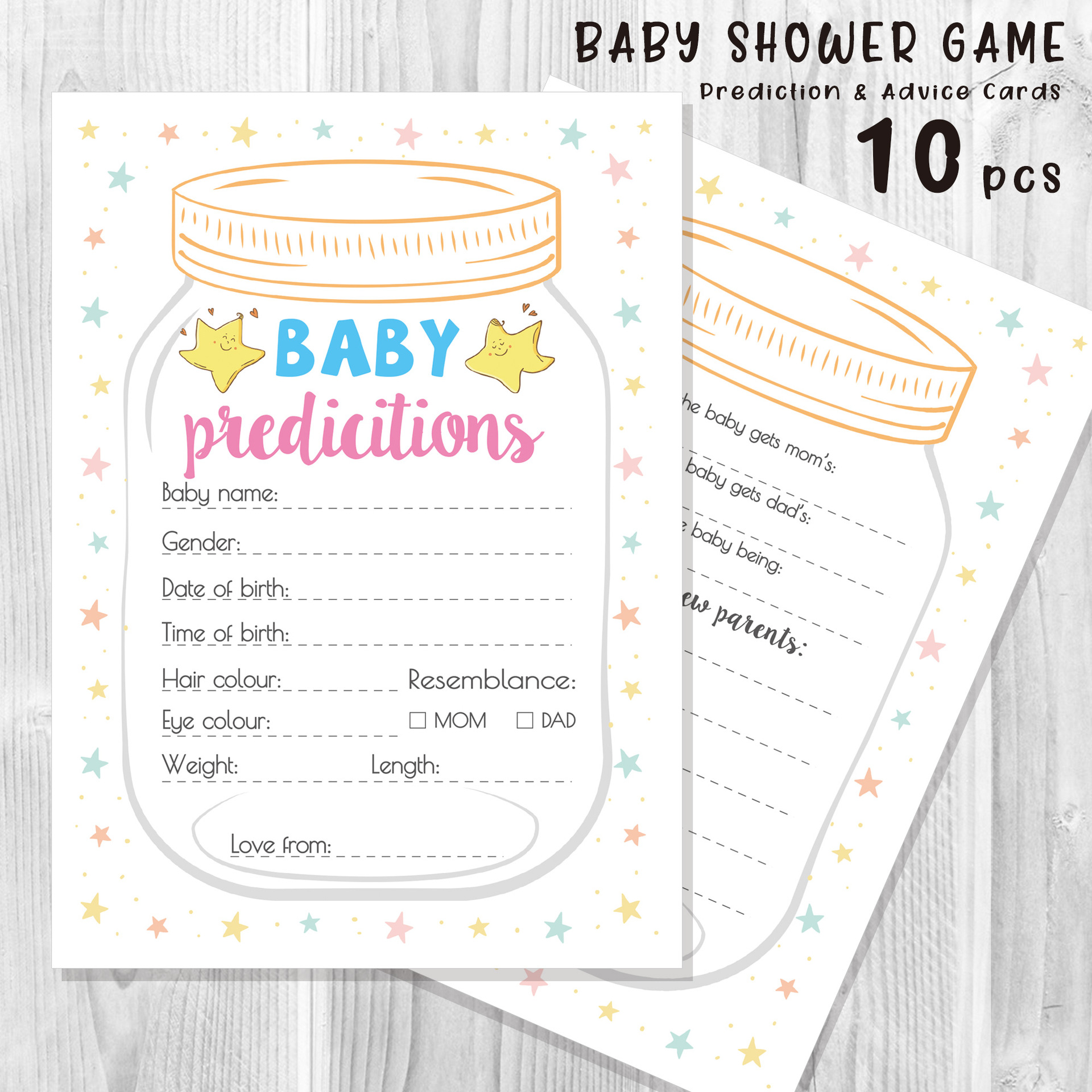 10pcs Gender Reveal Baby Showe - Party Games Group For Adults ulasan dan harga