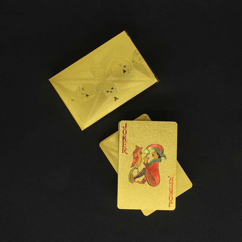 Gold Foil Skull Poker Cards Wa - Party Games Gender Reveal ulasan dan harga