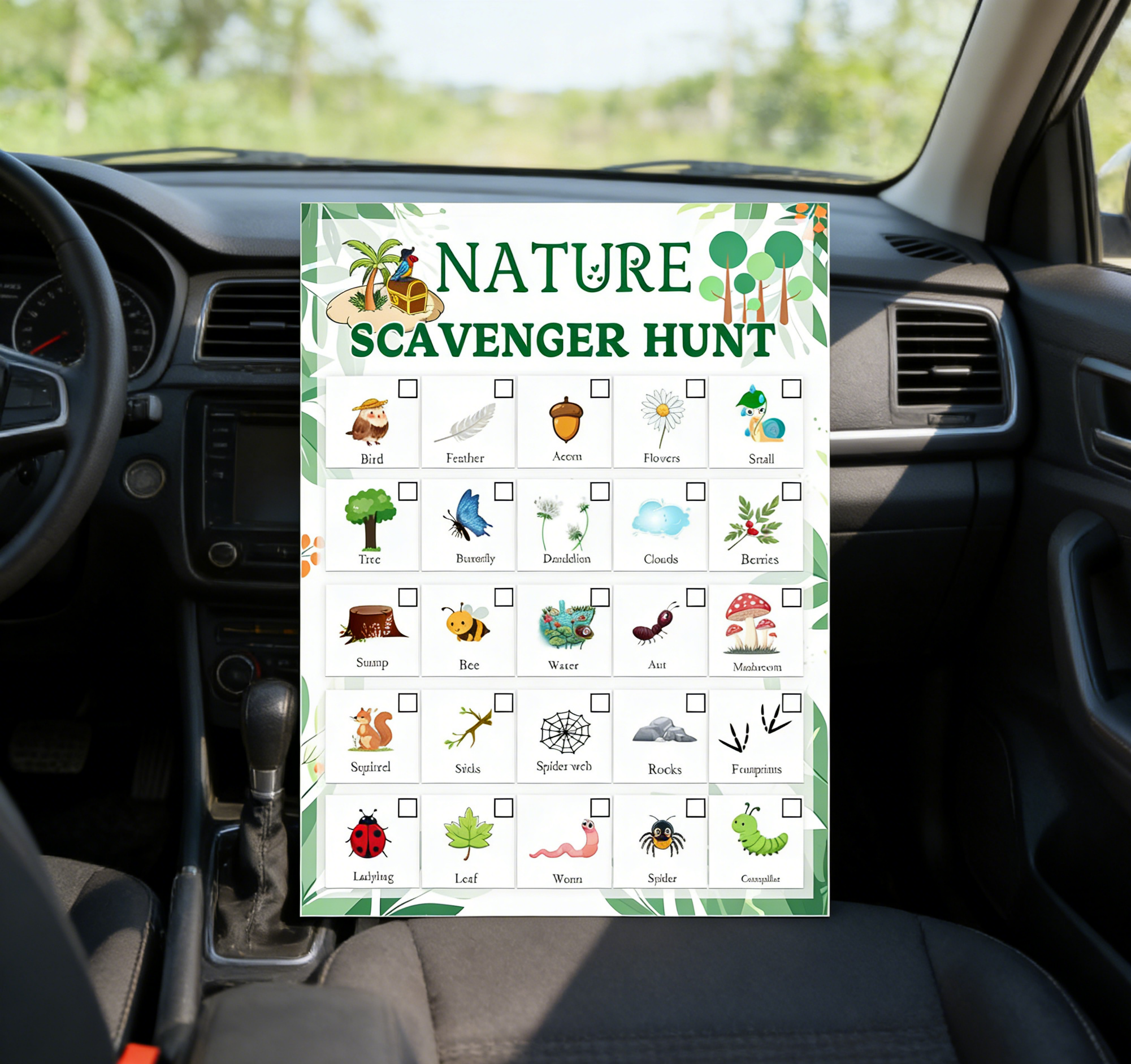 Nature Scavenger Hunt Card 5 x - Scavenger Hunt Card ulasan dan harga
