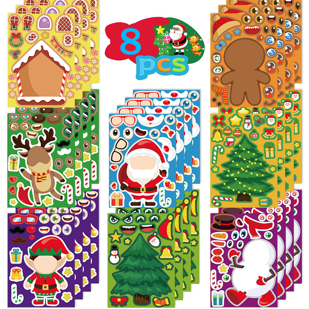Kawaii Christmas Puzzle Sticke - Party Games Instagram ulasan dan harga