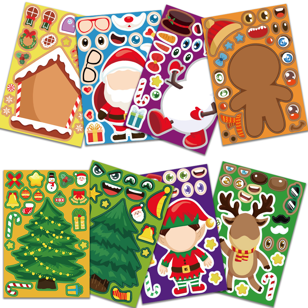 Kawaii Christmas Puzzle Sticke - Party Games Instagram ulasan dan harga