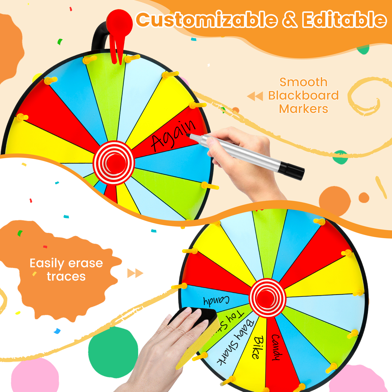DIY Interactive Game Spin Whee - Party Games Spin The Wheel ulasan dan harga