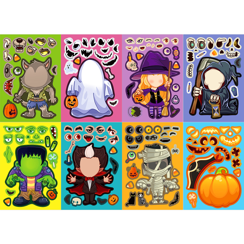8pcs/pack Cartoon Halloween St - Party Games Instagram ulasan dan harga