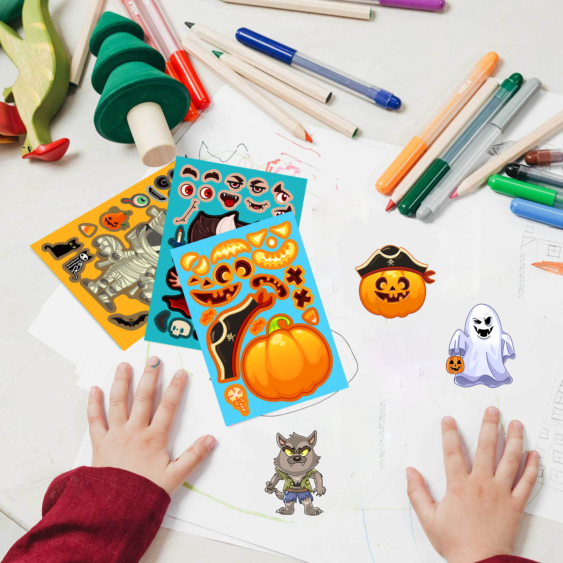 8pcs/pack Cartoon Halloween St - Party Games Instagram ulasan dan harga