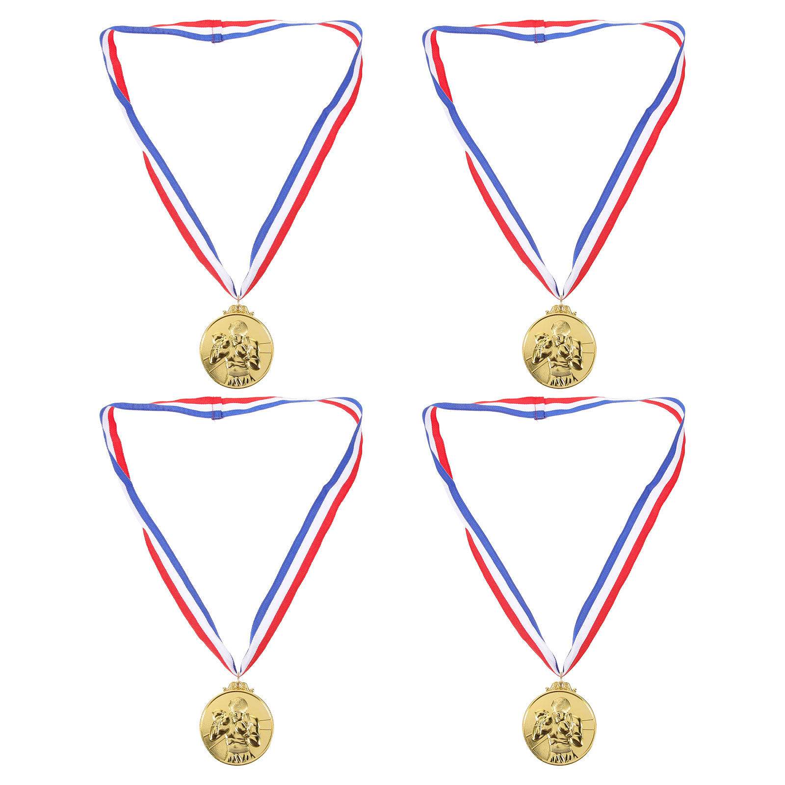 4Pcs Gold Boxing Medals Zinc A - Party Games Competition ulasan dan harga