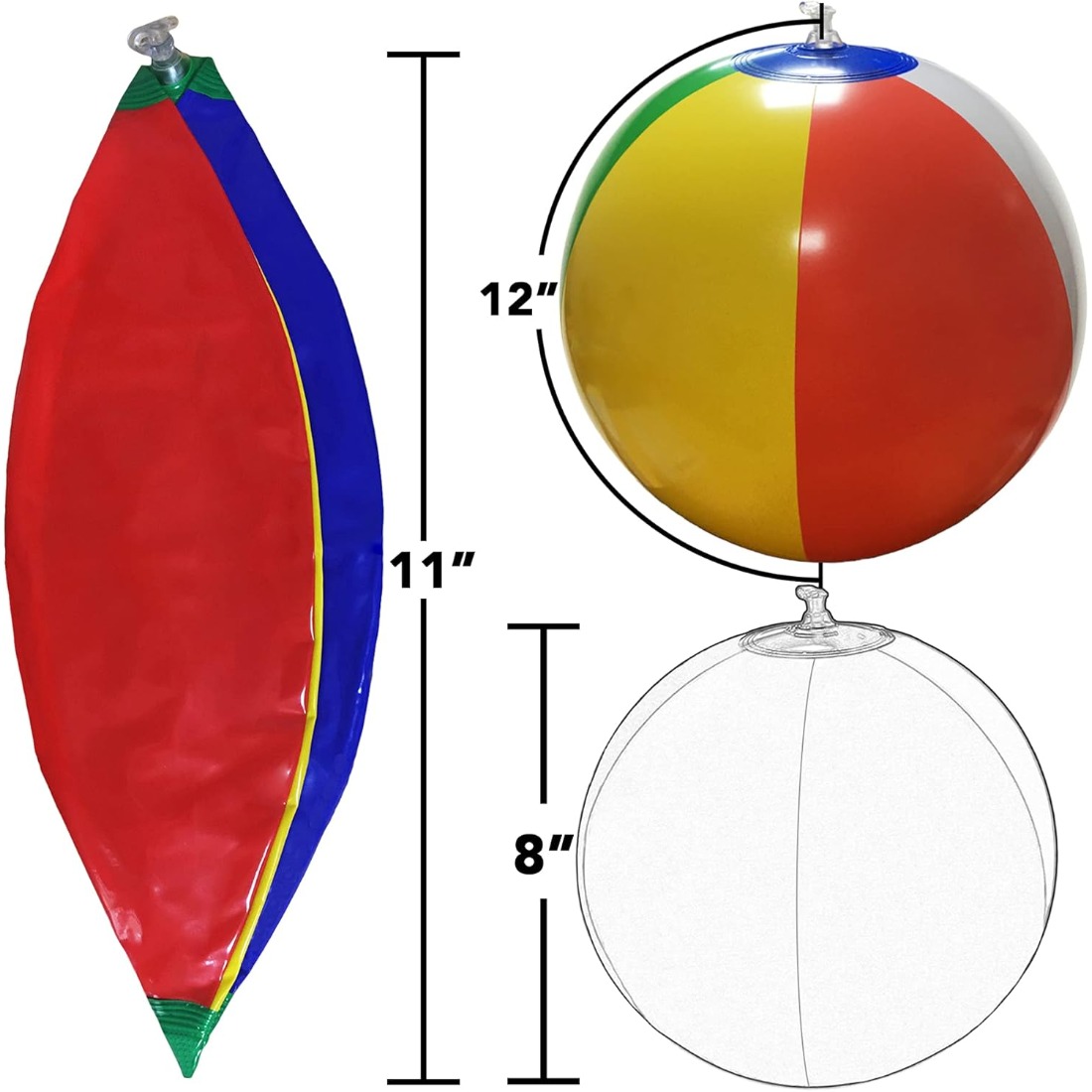 5 Pack Bulk Rainbow Inflatable - Party Games Kids And Adults ulasan dan harga