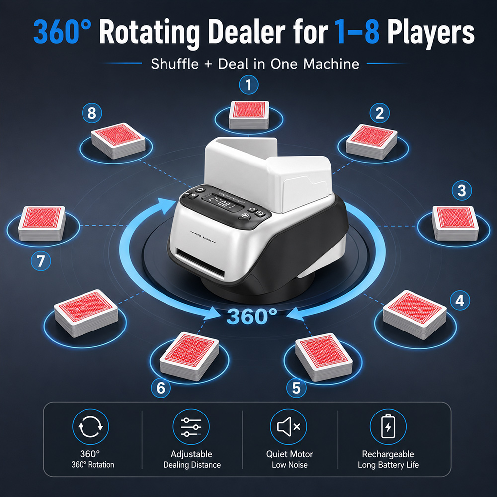 SIHAO 360° Rotating Poker Card - Party Games Cards ulasan dan harga