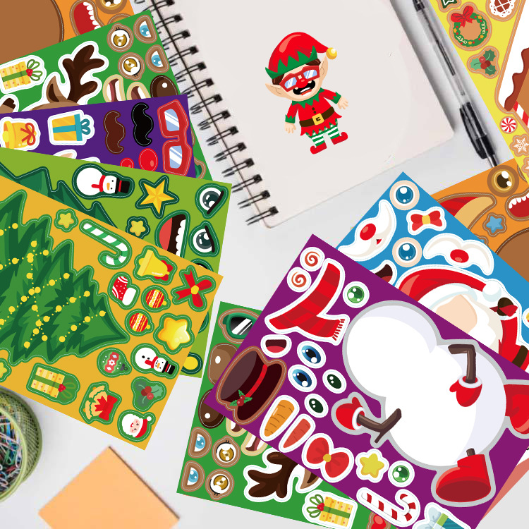 8 Sheets Christmas Puzzle Stic - Party Games Instagram ulasan dan harga