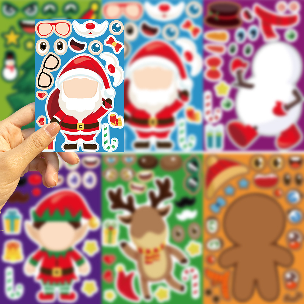 8 Sheets Christmas Puzzle Stic - Party Games Instagram ulasan dan harga