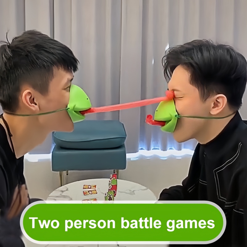 Frog Mask Toy Frog Tongue Stic - Party Games Competition ulasan dan harga
