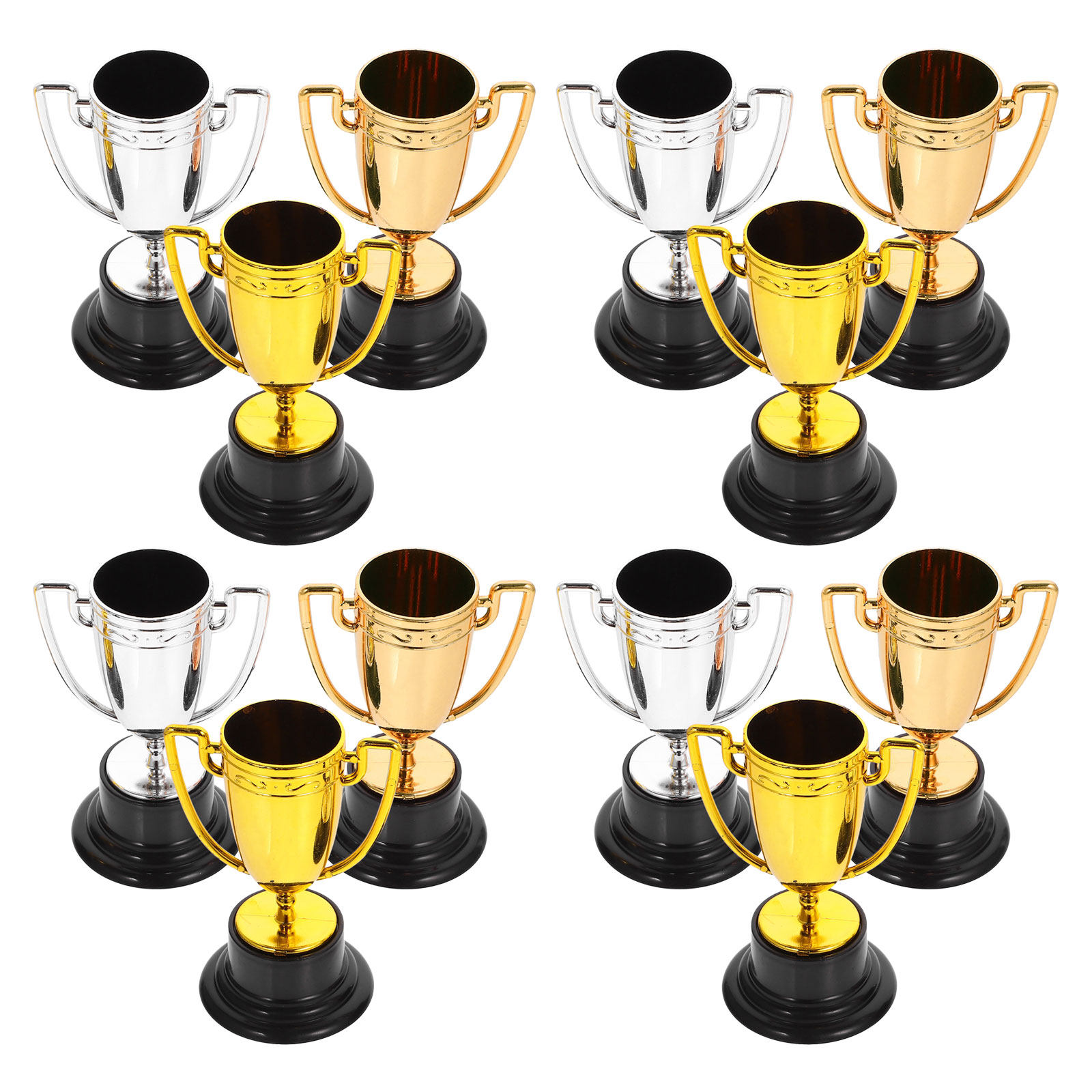 12Pcs Mini Trophy Cups Gold Si - Party Games Competition ulasan dan harga